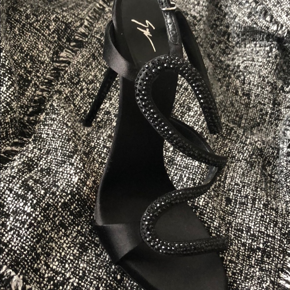 Giuseppe Zanotti Swarovski black crystal stilettos